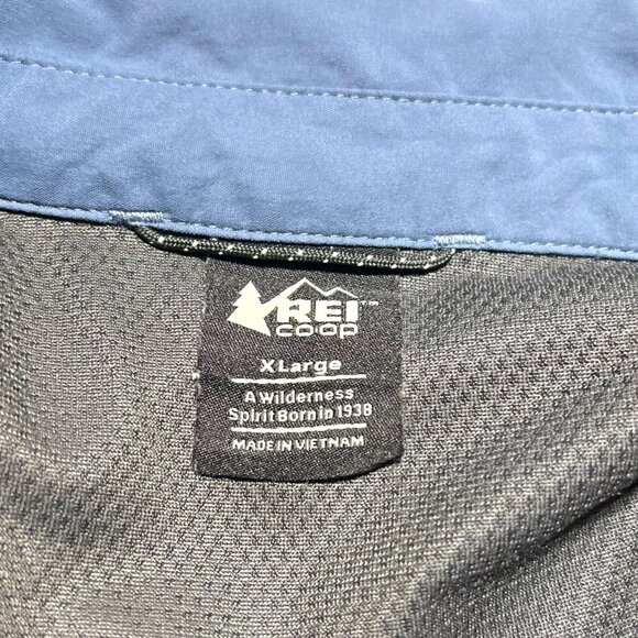 REI Blue Button Front Shirt Size XL - Picture 3 of 6
